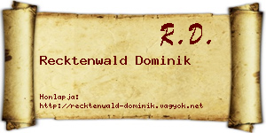 Recktenwald Dominik névjegykártya